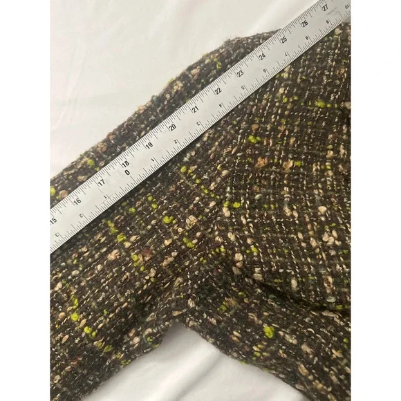 J.Jill‎ Women's Tweed Blazer Brown Green Career Jacket Business Casual Work L - Picture 6 of 7